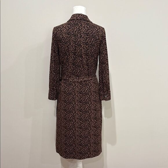Talbots Leopard Print Button-Up Midi Dress Size XS - Picture 4 of 6
